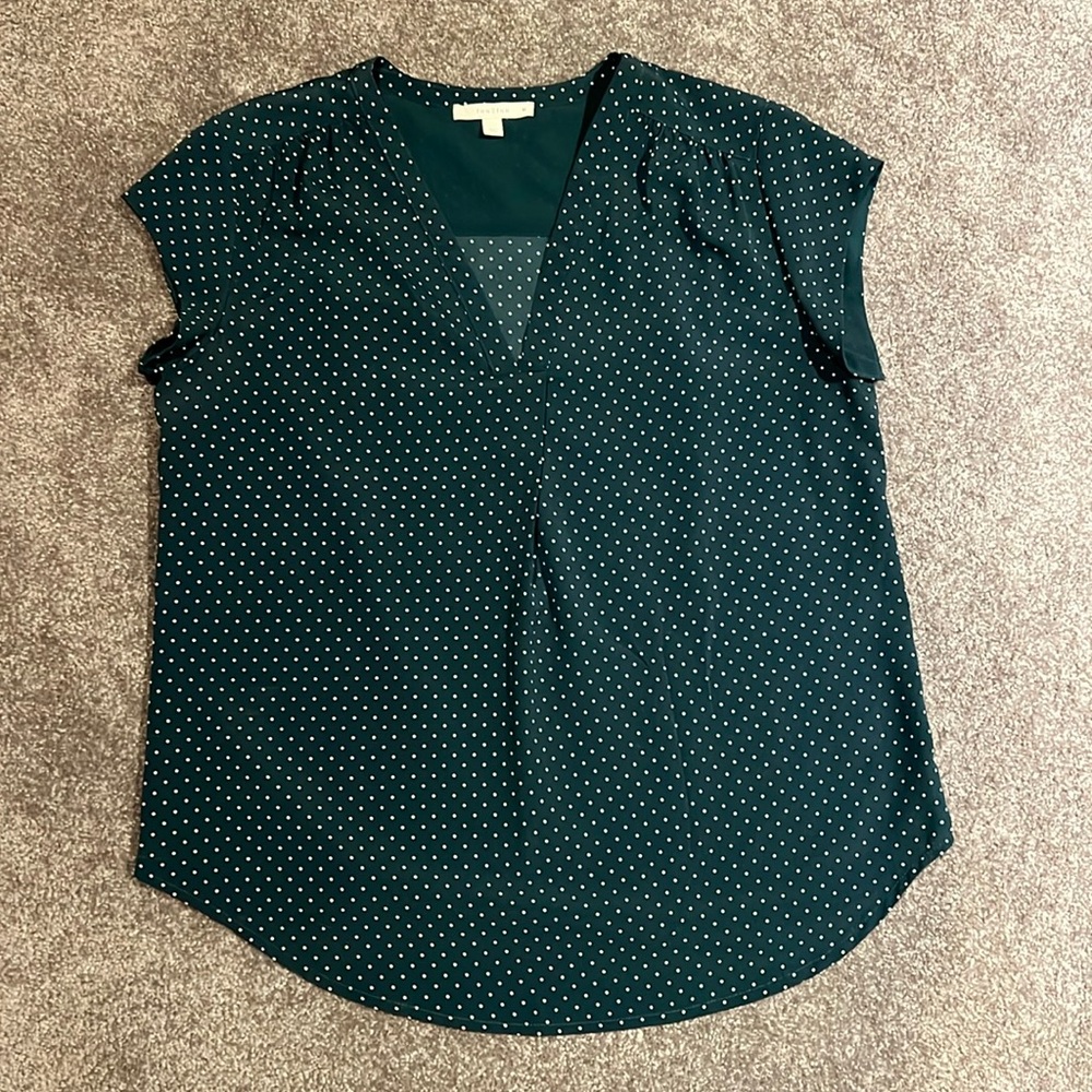 Fun 2 fun hunter green blouse, sz M